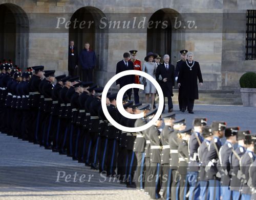 Amsterdam, 28 November 2016
Eerste dag Belgische Koningspaar bij Staatsbezoek aan Nederland
Koningin Maxima, Koning Willem Alexander, Koning Filip en Koningin Mathilde