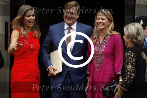Amsterdam 15 december 2016  
Uitreiking prins Claus prijzen met aanwezig Koning Willem Alexander Koningin Maxima Prinses Beatrix Prinses Laurentien en Prinses Mabel. Vindt plaats in paleis op de dam.