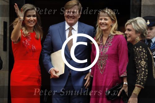 Amsterdam 15 december 2016  
Uitreiking prins Claus prijzen met aanwezig Koning Willem Alexander Koningin Maxima Prinses Beatrix Prinses Laurentien en Prinses Mabel. Vindt plaats in paleis op de dam.