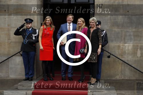 Amsterdam 15 december 2016  
Uitreiking prins Claus prijzen met aanwezig Koning Willem Alexander Koningin Maxima Prinses Beatrix Prinses Laurentien en Prinses Mabel. Vindt plaats in paleis op de dam.