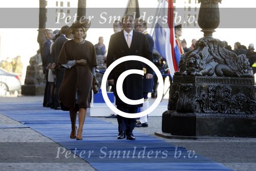 Amsterdam, 28 November 2016
Eerste dag Belgische Koningspaar bij Staatsbezoek aan Nederland
Koningin Maxima, Koning Willem Alexander, Koning Filip en Koningin Mathilde