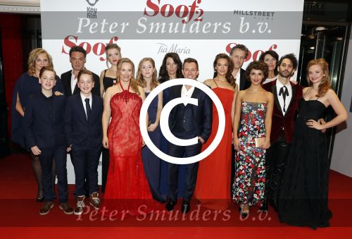 Amsterdam 28 november 2016
Premiere Soof 2 in de la mar theater. 
Lies Visschedijk en Fedja v Huet en Cast Sloof 2