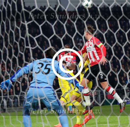 Eindhoven, 6 December 2016 Laatse groepswedstrijd in de Champions League Seizoen 2016/2017 PSV-FC Rostov, eindstand 0-0 en uitschakeling voor het gehele Europese Voetbal.
Luuk de Jong