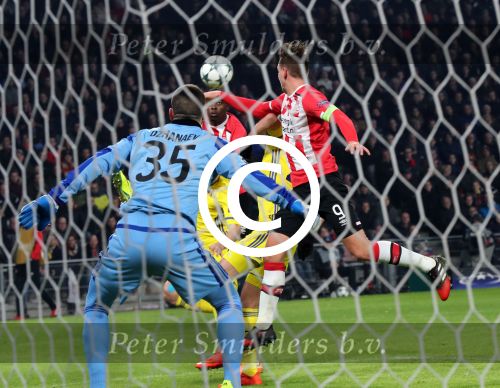 Eindhoven, 6 December 2016 Laatse groepswedstrijd in de Champions League Seizoen 2016/2017 PSV-FC Rostov, eindstand 0-0 en uitschakeling voor het gehele Europese Voetbal.
Luuk de Jong