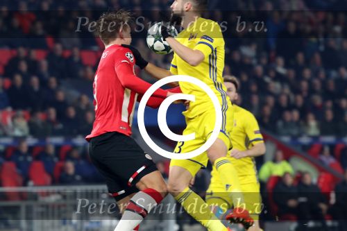 Eindhoven, 6 December 2016 Laatse groepswedstrijd in de Champions League Seizoen 2016/2017 PSV-FC Rostov, eindstand 0-0 en uitschakeling voor het gehele Europese Voetbal.
Luuk de Jong