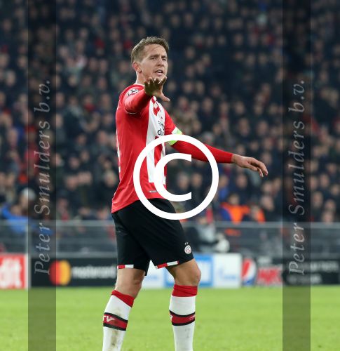 Eindhoven, 6 December 2016 Laatse groepswedstrijd in de Champions League Seizoen 2016/2017 PSV-FC Rostov, eindstand 0-0 en uitschakeling voor het gehele Europese Voetbal.
Luuk de Jong