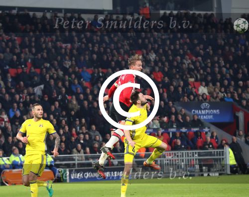 Eindhoven, 6 December 2016 Laatse groepswedstrijd in de Champions League Seizoen 2016/2017 PSV-FC Rostov, eindstand 0-0 en uitschakeling voor het gehele Europese Voetbal.
Luuk de Jong