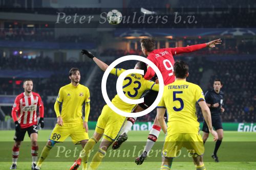 Eindhoven, 6 December 2016 Laatse groepswedstrijd in de Champions League Seizoen 2016/2017 PSV-FC Rostov, eindstand 0-0 en uitschakeling voor het gehele Europese Voetbal.
Luuk de Jong
