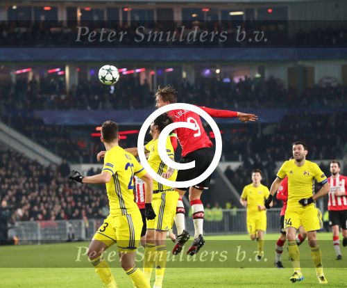 Eindhoven, 6 December 2016 Laatse groepswedstrijd in de Champions League Seizoen 2016/2017 PSV-FC Rostov, eindstand 0-0 en uitschakeling voor het gehele Europese Voetbal.
Luuk de Jong
