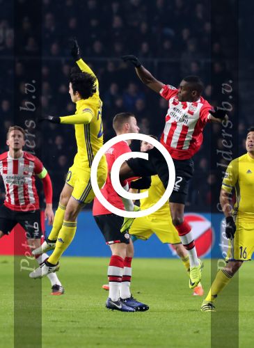 Eindhoven, 6 December 2016 Laatse groepswedstrijd in de Champions League Seizoen 2016/2017 PSV-FC Rostov, eindstand 0-0 en uitschakeling voor het gehele Europese Voetbal.
Nicolas Isimat-Mirin