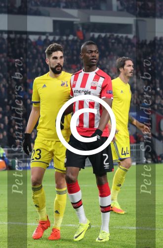 Eindhoven, 6 December 2016 Laatse groepswedstrijd in de Champions League Seizoen 2016/2017 PSV-FC Rostov, eindstand 0-0 en uitschakeling voor het gehele Europese Voetbal.
Nicolas Isimat-Mirin