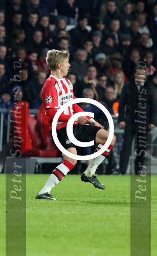 Eindhoven, 6 December 2016 Laatse groepswedstrijd in de Champions League Seizoen 2016/2017 PSV-FC Rostov, eindstand 0-0 en uitschakeling voor het gehele Europese Voetbal.
Oleksandr Zinchenko