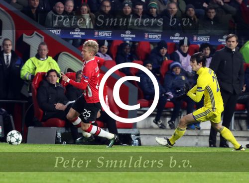 Eindhoven, 6 December 2016 Laatse groepswedstrijd in de Champions League Seizoen 2016/2017 PSV-FC Rostov, eindstand 0-0 en uitschakeling voor het gehele Europese Voetbal.
Oleksandr Zinchenko