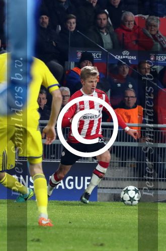 Eindhoven, 6 December 2016 Laatse groepswedstrijd in de Champions League Seizoen 2016/2017 PSV-FC Rostov, eindstand 0-0 en uitschakeling voor het gehele Europese Voetbal.
Oleksandr Zinchenko