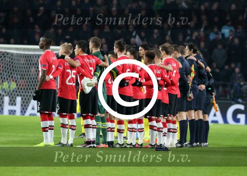 Eindhoven, 6 December 2016 Laatse groepswedstrijd in de Champions League Seizoen 2016/2017 PSV-FC Rostov, eindstand 0-0 en uitschakeling voor het gehele Europese Voetbal.
PSV Elftal CL PSV-FC Rostov