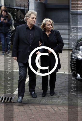 Amsterdam 15 december 2016
Herdenkingsdienst voor Joop Braakhekke in de Vondelkerk. paul fagel met vrouw