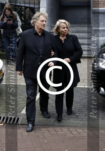 Amsterdam 15 december 2016
Herdenkingsdienst voor Joop Braakhekke in de Vondelkerk. paul fagel met vrouw