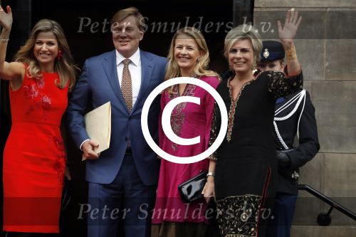 Amsterdam 15 december 2016  
Uitreiking prins Claus prijzen met aanwezig Koning Willem Alexander Koningin Maxima Prinses Beatrix Prinses Laurentien en Prinses Mabel. Vindt plaats in paleis op de dam.