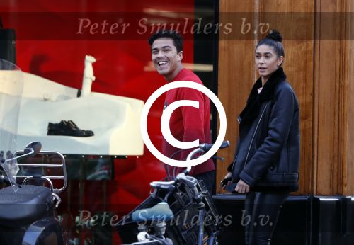 Amsterdam 3 december 2016
Quincy Kluivert met zijn vriendin Shayna Senior op de pc hooftstraat