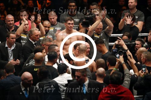 Oberhausen 10 december 2016
Rico Verhoeven wint zijn gevecht met Badr Hari tijdens de GLORY COLLISION in Oberhausen.