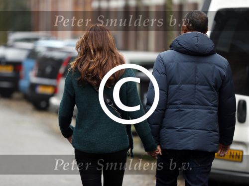 Amsterdam 13 december 2016 
Ruud Gullit op de cornelis schuytstraat met zijn vriendin Karin de Rooij