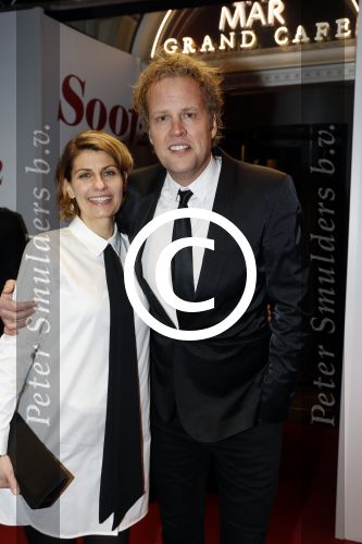 Amsterdam 28 november 2016
Premiere Soof 2 in de la mar theater. 
Ruudje Douwma en partner Remco Veldhuis