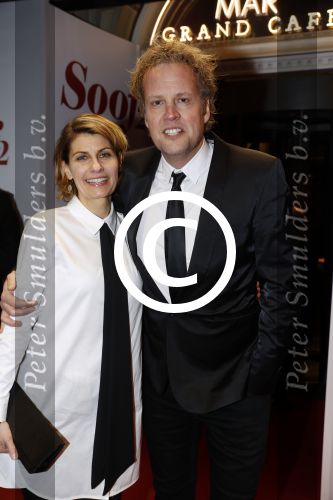 Amsterdam 28 november 2016
Premiere Soof 2 in de la mar theater. 
Ruudje Douwma en partner Remco Veldhuis