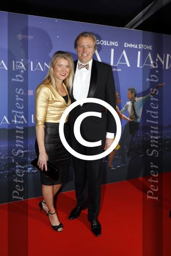 Amsterdam 12 december 2016
Premiere La La Land in Tuschinski. Sandra Ysbrandy met man