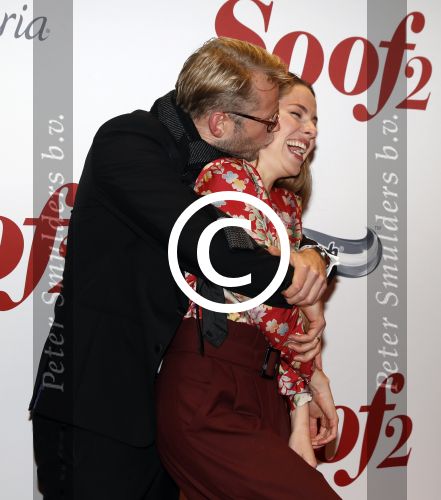 Amsterdam 28 november 2016
Premiere Soof 2 in de la mar theater. 
Sanne Langelaar en Leo Alkemade