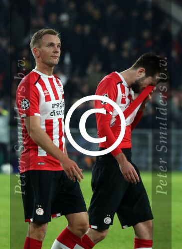 Eindhoven, 6 December 2016 Laatse groepswedstrijd in de Champions League Seizoen 2016/2017 PSV-FC Rostov, eindstand 0-0 en uitschakeling voor het gehele Europese Voetbal.
Siem de Jong