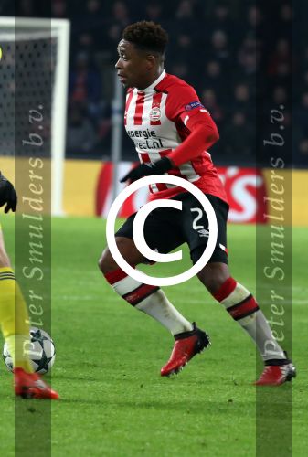 Eindhoven, 6 December 2016 Laatse groepswedstrijd in de Champions League Seizoen 2016/2017 PSV-FC Rostov, eindstand 0-0 en uitschakeling voor het gehele Europese Voetbal.
Steven Bergwijn