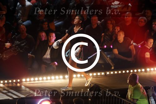 Oberhausen 10 december 2016
Rico Verhoeven wint zijn gevecht met Badr Hari tijdens de GLORY COLLISION in Oberhausen. Tiffany van Soest wint bij de dames