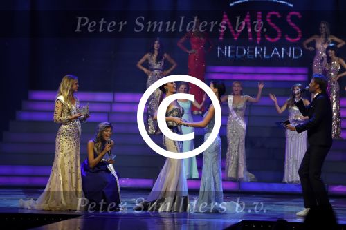 Hilversum 26 september 2016
Finale miss Nederland verkiezing in studio 21. Kim Kotter en Viktor Brand presenteren het. Winares Zoey Ivory