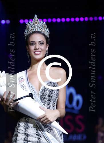 Hilversum 26 september 2016
Finale miss Nederland verkiezing in studio 21. Kim Kotter en Viktor Brand presenteren het. Winares Zoey Ivory