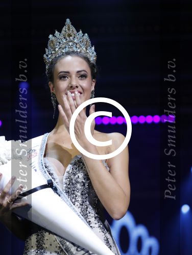 Hilversum 26 september 2016
Finale miss Nederland verkiezing in studio 21. Kim Kotter en Viktor Brand presenteren het. Winares Zoey Ivory