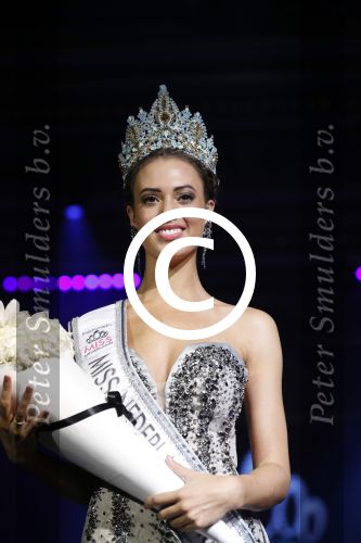 Hilversum 26 september 2016
Finale miss Nederland verkiezing in studio 21. Kim Kotter en Viktor Brand presenteren het. Winares Zoey Ivory