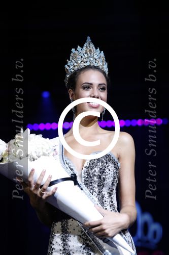 Hilversum 26 september 2016
Finale miss Nederland verkiezing in studio 21. Kim Kotter en Viktor Brand presenteren het. Winares Zoey Ivory