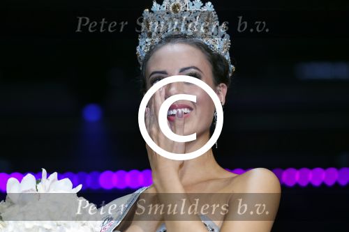 Hilversum 26 september 2016
Finale miss Nederland verkiezing in studio 21. Kim Kotter en Viktor Brand presenteren het. Winares Zoey Ivory