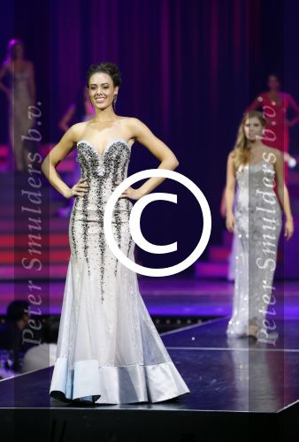 Hilversum 26 september 2016
Finale miss Nederland verkiezing in studio 21. Kim Kotter en Viktor Brand presenteren het. Winares Zoey Ivory