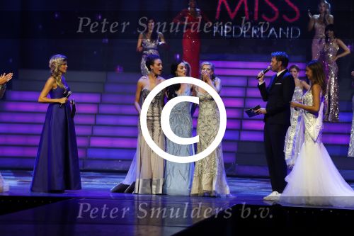 Hilversum 26 september 2016
Finale miss Nederland verkiezing in studio 21. Kim Kotter en Viktor Brand presenteren het. Winares Zoey Ivory