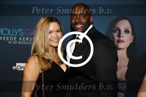 Amsterdam 12 december 2017 
Premiere Molly\'s game in Tuschinski.
Hoofdrolspeelster Jessica Chastain was aanwezig. carlos Lens met vriendin