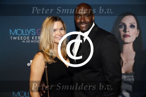 Amsterdam 12 december 2017 
Premiere Molly\'s game in Tuschinski.
Hoofdrolspeelster Jessica Chastain was aanwezig. carlos Lens met vriendin