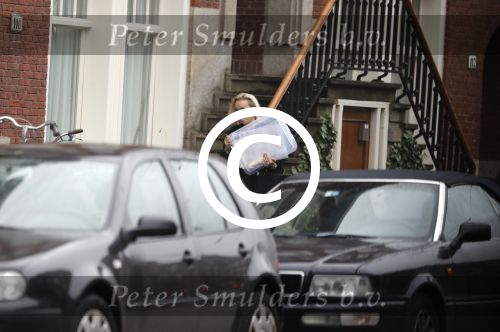Amsterdam 16 november 2017 
Eva Jinek bij haar huis