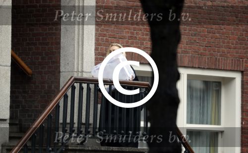 Amsterdam 16 november 2017 
Eva Jinek bij haar huis