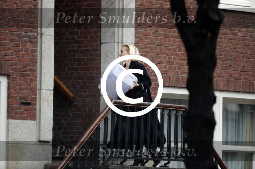 Amsterdam 16 november 2017 
Eva Jinek bij haar huis
