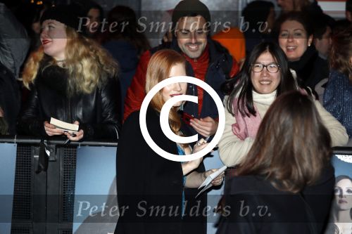 Amsterdam 12 december 2017 
Premiere Molly\'s game in Tuschinski.
Hoofdrolspeelster Jessica Chastain was aanwezig.
