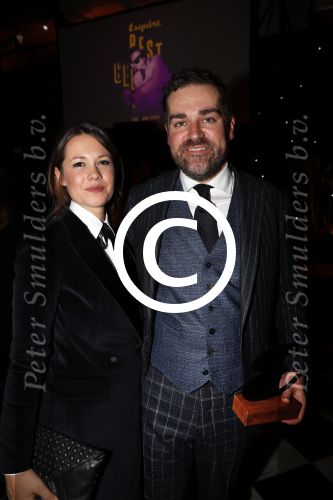 Amsterdam 16 november 2017
Esquire best geklede man van Nederland verkiezing in hotel Krasnapolsky. Winnaar Klaas Dijkhoff met zijn vrouw