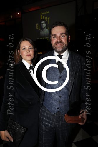 Amsterdam 16 november 2017
Esquire best geklede man van Nederland verkiezing in hotel Krasnapolsky. Winnaar Klaas Dijkhoff met zijn vrouw