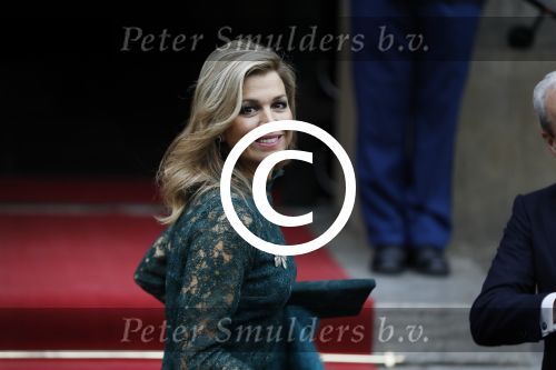 Amsterdam 6 december 2017 
Prins Claus prijzen in paleis op de dam. Koningin Maxima en Koning Willem Alexander