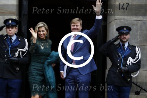 Amsterdam 6 december 2017 
Prins Claus prijzen in paleis op de dam. Koningin Maxima en Koning Willem Alexander